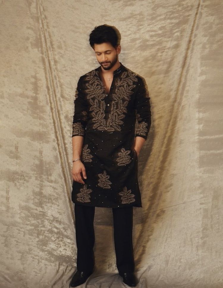 Classic Black Kurta for Men - Elegant Wedding & Festive Ethnic Wear